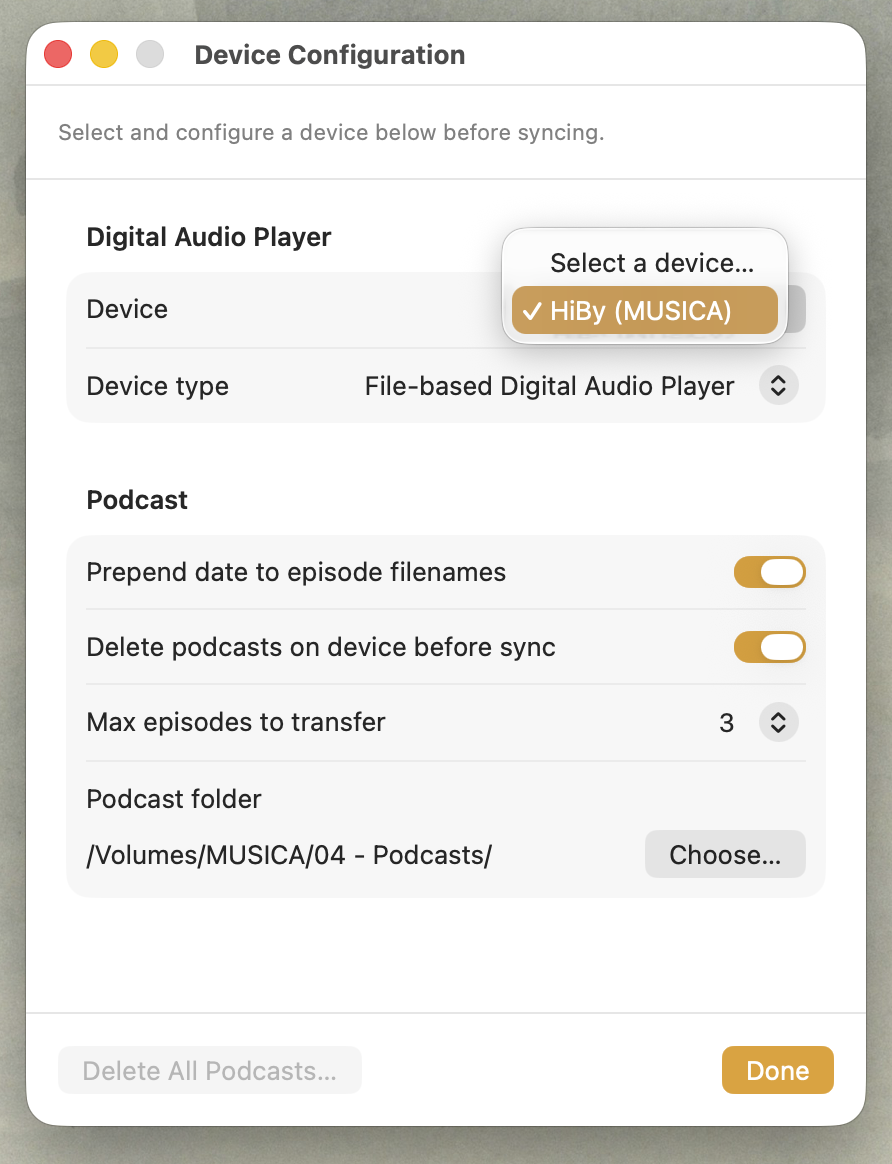 File-based device support